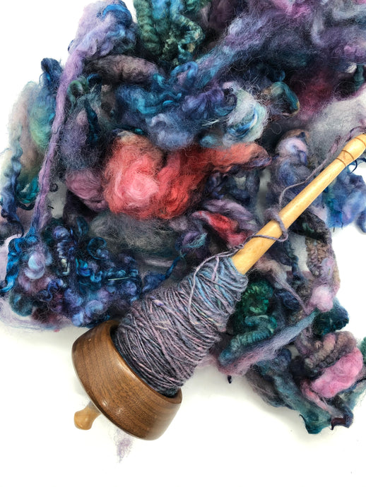 Spinning Up My Hand Dyed Fleece - Video