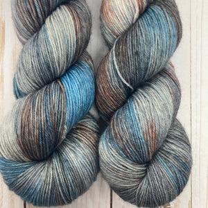 Above the Story Skies sock yarn weight